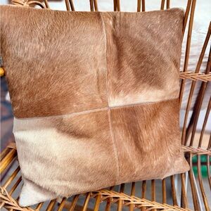 Two genuine cowhide pillows